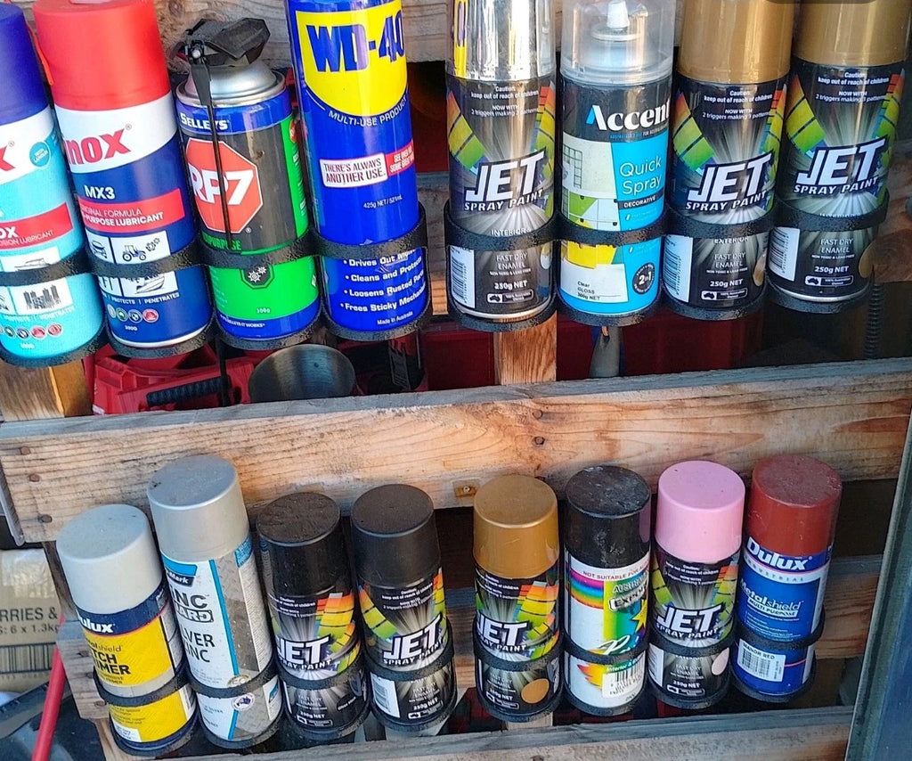 Spray Can Holder X4 Garage Storage
